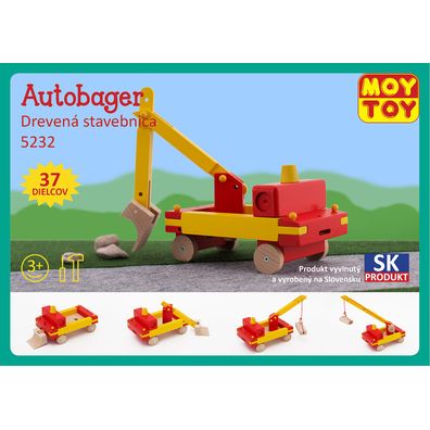 Drevená stavebnica Autobager Moy Toy