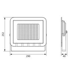 LED Reflektor ALUM 1xLED/100W/230V IP65 4000K