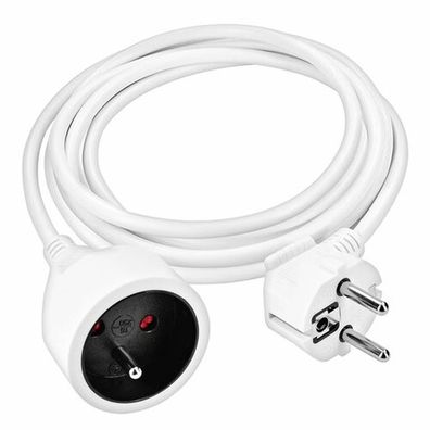 Solight Predlžovací kábel biela, 3m