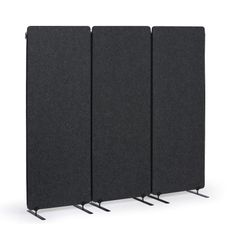 Akustický paraván, deliaca stena 160 x 60 cm, 3 ks v balení, 100% polyester, spojiteľná na zips, grafit