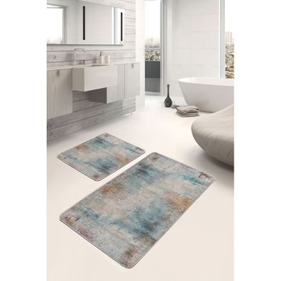 Modro-sivé kúpeľňové predložky v súprave 2 ks 60x100 cm – Mila Home