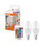 SADA 2x LED RGBW Stmievateľná žiarovka B38 E14/4,9W/230V 2700K + DO - Osram