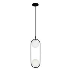 Čierne závesné svietidlo so skleneným tienidlom 18.5x15 cm Cordel - Candellux Lighting
