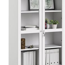 Tvilum Vitrína A-TEN 89 cm biela/dub sonoma