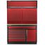 Dielenská zostava PROFI RED, 1360 x 495 x 2000 mm - RTGC1371BAL