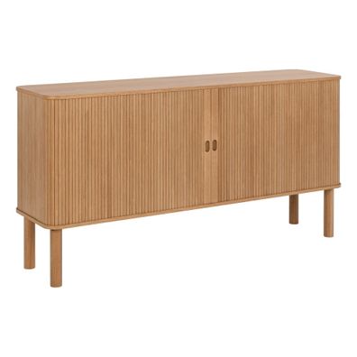 Nízka komoda v dekore duba s posuvnými dverami v prírodnej farbe 160x80 cm Langley – Actona