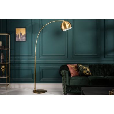 Estila Moderná stojaca lampa Georgia v zlatej farbe 205cm