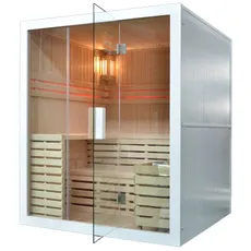 M-Spa - EA4 white - suchá sauna pre 4 osoby so saunovou pecou 180 x 160 x 201 cm 6 kW