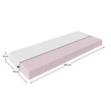 KONDELA Mair penový matrac 90x200 cm biela