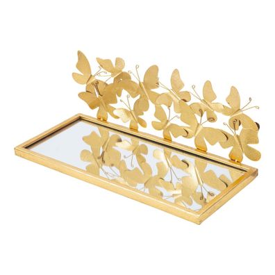 Nočný stolík v zlatej farbe Butterfly – Mauro Ferretti