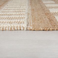 Flair Rugs , Behúň Jubilant Medina Jute Natural/Ivory, 60x230, béžová, obývacia izba