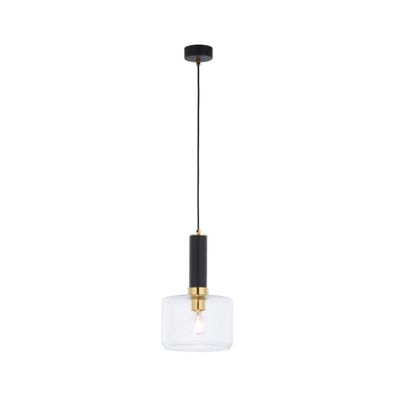 Jupiter 1846 - VA1 - Luster na lanku VANES 1xE27/60W/230V mosadz/čierna
