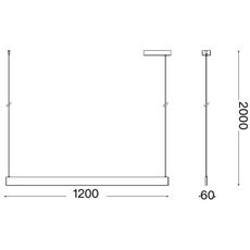 Ideal Lux - LED Luster na lanku DESK LED/36W/230V 120 cm CRI 90 biela