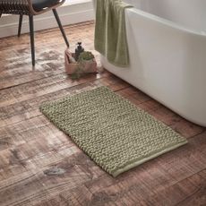 Zelená kúpeľňová predložka 50x80 cm Aspen Bobble – Bianca