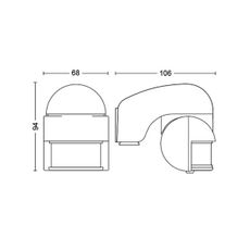 Philips 1747687PN - Vonkajší senzor pohybu VIRGINIA IP44 šedá