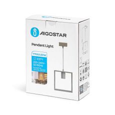 Aigostar - Luster na lanku 1xE27/60W/230V béžový