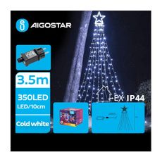 Aigostar - LED Vonkajšia vianočná dekorácia LED/6W/230V 3,5m IP44 studená biela