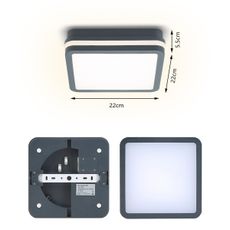 Brilagi - LED Vonkajšie svietidlo so senzorom BENE LED/18W/230V 22x22 cm IP54