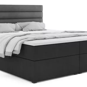 Posteľ Boxspring Mona, 200x160, čierna (Mono 248)