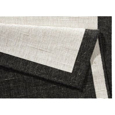 Hanse Home , Kusový koberec Twin-Wendeteppiche 103105 creme schwarz – na von aj na doma, 200x290, čiernobiela, chodba / predsieň