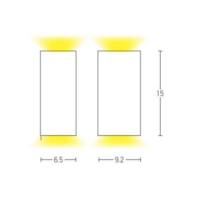 Zambelis E151 - Vonkajšie nástenné svietidlo 2xGU10/15W/230V IP54 biela