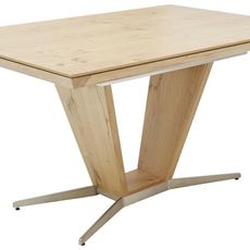 Ambiente JEDÁLENSKÝ STÔL, divoký dub, prírodná farba, farba duba, niklová, 140/90/76 cm
