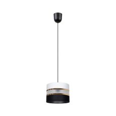Luster na lanku CORAL 1xE27/60W/230V čiernobiela