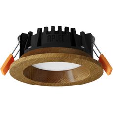 APLED - LED Podhľadové RONDO WOODLINE LED/3W/230V 4000K pr. 9 cm dub masív
