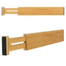 Organizér do zásuvky nastaviteľný bambusový oddeľovač 43x6x1,5cm 1 kus