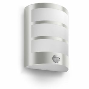 Philips Python UltraEfficient vonkajšie nástenné svietidlo so senzorom LED 3,8 W 2700K, strieborná