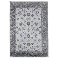 Diamond Carpets India , Ručne viazaný kusový koberec Diamond DC-USHAK silver / black, 365x457, šedá, kancelária