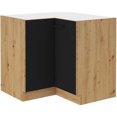 Skrinka Do Kuchyne Modena Čierna/Dub Artisan 90x90 Nd 2f Bb