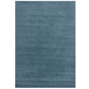 Flair Rugs koberce Kusový ručne tkaný koberec Tuscany Textured Wool Border Blue - 120x170 cm