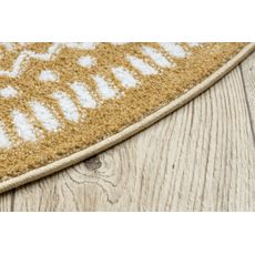 Dywany Łuszczów , AKCIA: 140x140 (průměr) kruh cm Kusový koberec Napkin gold kruh, žltá, chodba / predsieň
