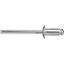 Sada hliníkových nitov 1000ks, O 3,2x6,4mm s plochou hlavou