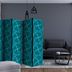 Paraván Geometric Turquoise Dekorhome 135x172 cm (3-dielny)