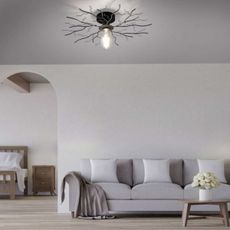 Leuchten Direkt 15638-18 - Prisadený luster LIMB 1xE27/40W/230V čierna