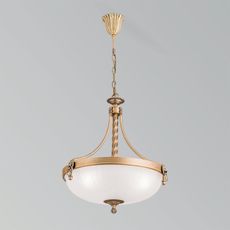 Orion HL 6-1612/3 - Luster na reťazi ROCCA 3xE27/60W/230V pr. 42 cm bronz/biela