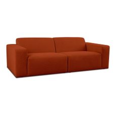 Pohovka z textílie buklé v tehlovej farbe 228 cm Roxy – Scandic
