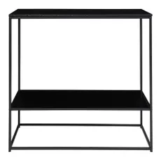 Čierny konzolový stolík s čiernou doskou 80x36 cm Vita – House Nordic