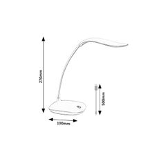 Rabalux 74235 - LED Stmievateľná stolná lampa BEDI LED/2W/5V modrá
