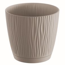 Prosperplast Kvetináč Sandy s miskou mocca, varianta 18,8 cm