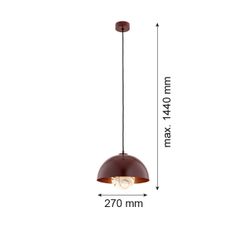 Argon 8444 - Luster na lanku PIAVA 1xE14/7W/230V alabaster hnedá