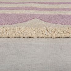Flair Rugs , Ručne všívaný kusový koberec Lois Scallop Purple kruh, 120x120 (priemer) kruh, fialová, chodba / predsieň
