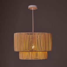 Ratanové stropné svietidlo v prírodnej farbe s ratanovým tienidlom ø 38 cm Natural Way – Casa Selección