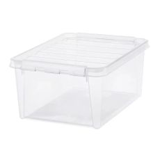 SmartStore Úložný box s bielymi klipmi Classic, 14 l, 14 l