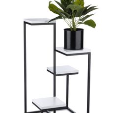 DekorStyle Květinový stojan LOFT 79 cm bílý
