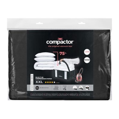 Čierny úložný box s vákuovým obalom Compactor Black Edition, objem 210 l