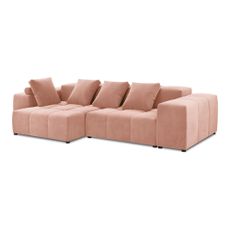 Ružová zamatová rohová pohovka (variabilná) Rome Velvet - Cosmopolitan Design
