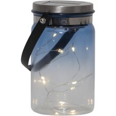 Vonkajší solárny lampáš Star Trading Tint Lantern Blue, výška 15 cm